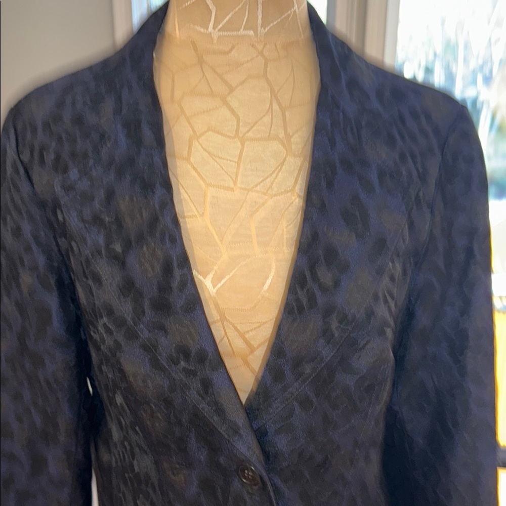 Derek Lam 10 Crosby x RTR Jacquard Leopard Design Blazer